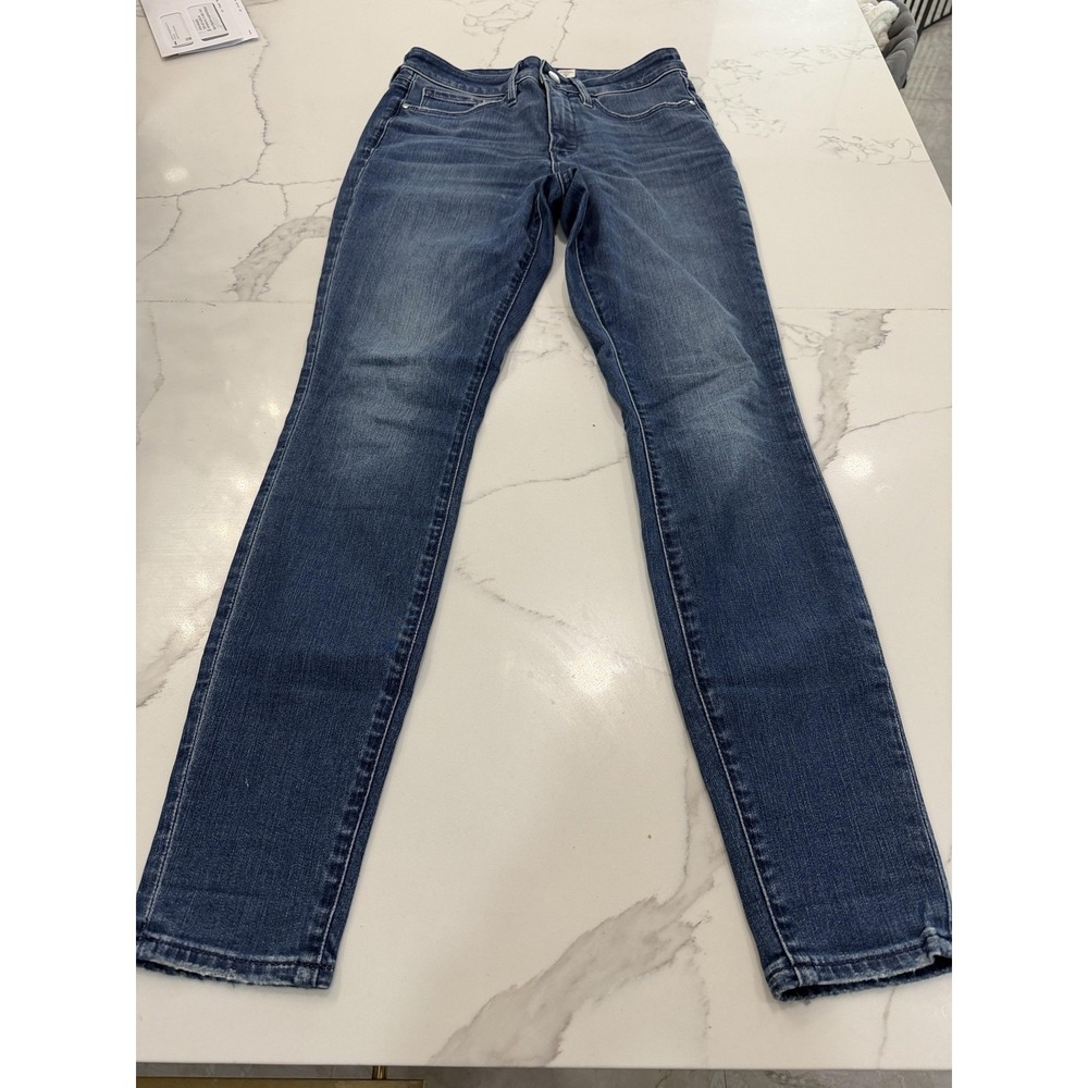 Athleta Jeans Womens 4 Blue Medium Wash Mid Rise Skinny Stretch 5 Pocket Denim